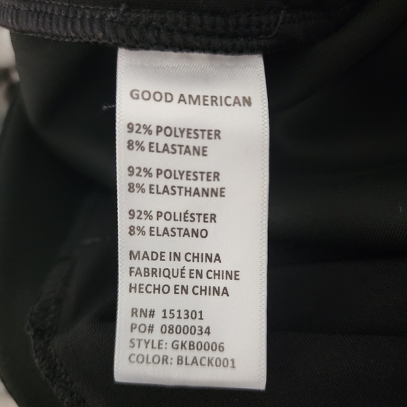 NWT Good American Black "Scuba Knit" Wide Leg Trousers Size 10/30 Style# GKB0006 - Picture 8 of 12